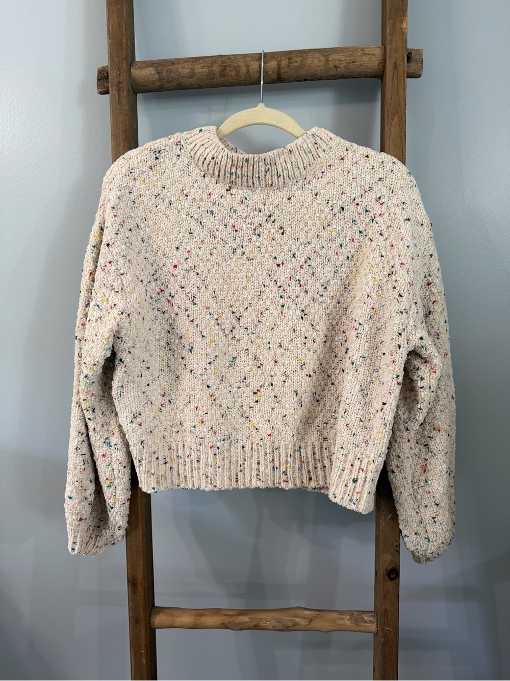 Speckled Cream Crewneck Sweater